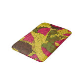 Naadloze pointillisme handbeschilderde cirkels ron badmat (Gekanteld)