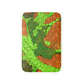 Naadloze pointillisme handbeschilderde cirkels ron badmat (Voorkant Verticaal)