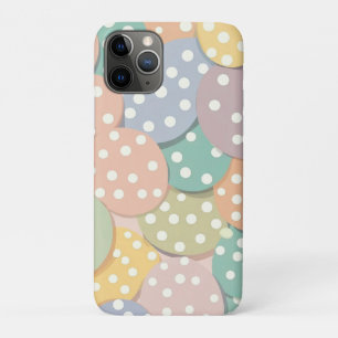 Naadloze Polka Dot Patroon in Pastel Kleuren iPhone 11 Pro Hoesje