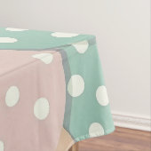 Naadloze Polka Dot Patroon in Pastel Kleuren Tafelkleed (Voorbeeld)
