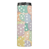 Naadloze Polka Dot Patroon in Pastel Kleuren Thermosbeker (Achterkant)