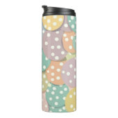 Naadloze Polka Dot Patroon in Pastel Kleuren Thermosbeker (Geroteerd rechts)