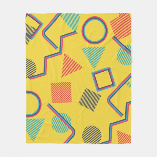 Naadloze Pop Art Pattern. Abstracte kleurige tekst Fleece Deken (Voorkant)