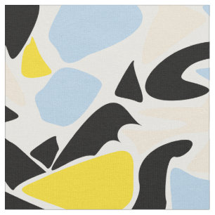 Naadloze retro  elementen blauw geel zwart stof