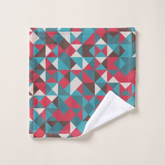 Naadloze retro geometrische wasdoek met patroon bad handdoek (Wasdoekje)