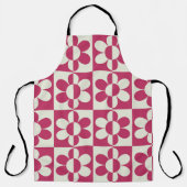 Naadloze retro groovy design met  daisy fl schort (Voorkant)