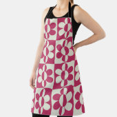 Naadloze retro groovy design met  daisy fl schort (Insitu)