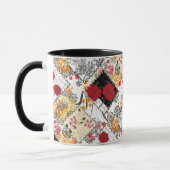 Naadloze retro  patchwork-papavers mok (Links)