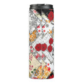 Naadloze retro  patchwork-patches thermosbeker (Achterkant)