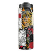 Naadloze retro  patchwork-patches thermosbeker (Voorkant)