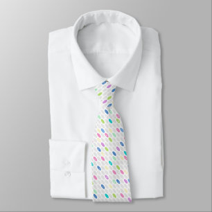 Naadloze retrokleuren ontwerpen cirkels polka dots stropdas
