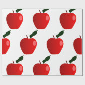 Naadloze rode Apple-achtergrond Cadeaupapier (Vlak)