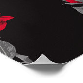 Naadloze rode rozenbloemen  abstract poster (Hoek)