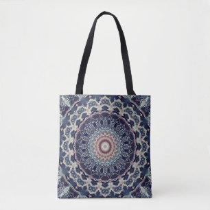 Naadloze ronde ornamentaal mandala patroon arabisc draagtas