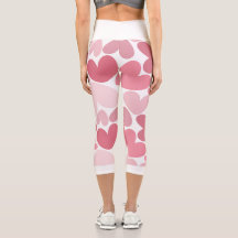 Naadloze Roze Hartjes Patroon Leggings – Romantisc