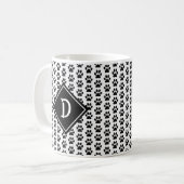 Naadloze Schattigee Paw Print Monogram Koffiemok (Voorkant links)