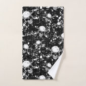 naadloze schedelachtergrond bad handdoek (Handdoek)