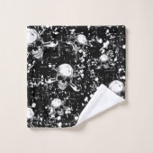 naadloze schedelachtergrond bad handdoek (Wasdoekje)