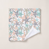 Naadloze set handdoekjes voor patroontroondokken bad handdoek (Wasdoekje)