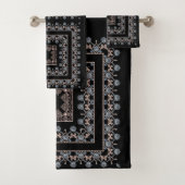 Naadloze sierkralen kristallen glitter shine sequ bad handdoek (Insitu)