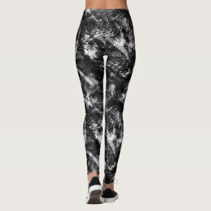 Naadloze slang reptielhagedis, leder leggings