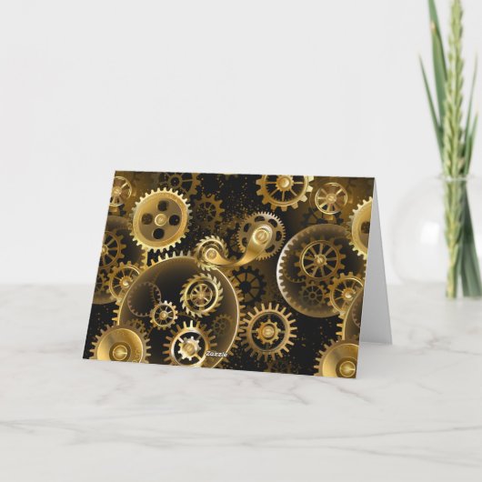 Naadloze Steampunk Brass Gears (Achterkant)