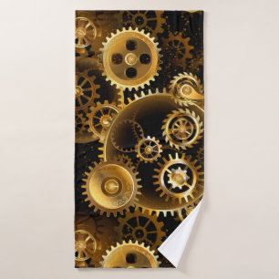 Naadloze Steampunk Brass Gears Badhanddoek