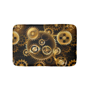 Naadloze Steampunk Brass Gears Badmat
