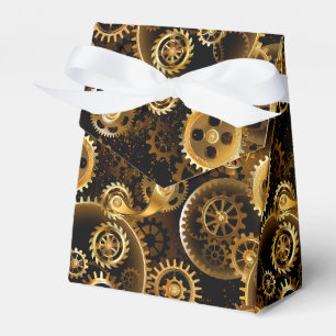 Naadloze Steampunk Brass Gears Bedankdoosjes