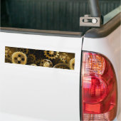 Naadloze Steampunk Brass Gears Bumpersticker (Op Truck)