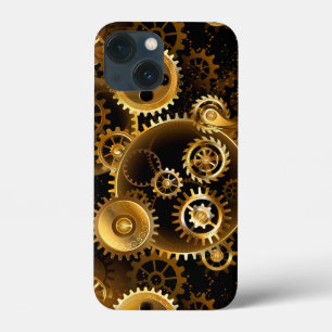 Naadloze Steampunk Brass Gears iPhone 13 Mini Hoesje
