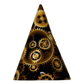 Naadloze Steampunk Brass Gears Feesthoedjes (Rechts)