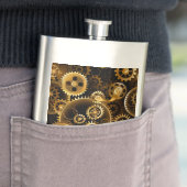 Naadloze Steampunk Brass Gears Flacon (Voorbeeld)