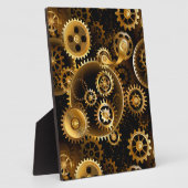 Naadloze Steampunk Brass Gears Fotoplaat (Zijkant)