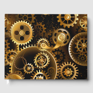Naadloze Steampunk Brass Gears Gastenboek