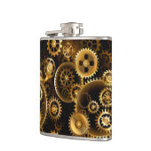 Naadloze Steampunk Brass Gears Heupfles (Links)