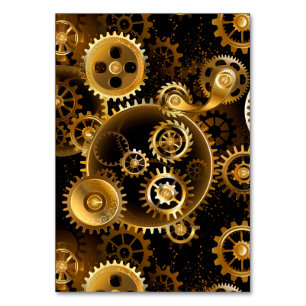 Naadloze Steampunk Brass Gears Kaart