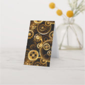 Naadloze Steampunk Brass Gears Klantenkaartje (Achterkant)