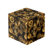 Naadloze Steampunk Brass Gears Kubus (Achter hoekig)