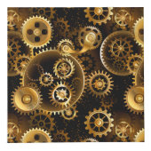 Naadloze Steampunk Brass Gears Kubus (Voorkant)