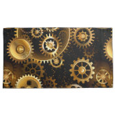 Naadloze Steampunk Brass Gears Kussensloop (Voorkant-Rechts)