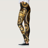 Naadloze Steampunk Brass Gears Leggings (Links)