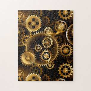 Naadloze Steampunk Brass Gears Legpuzzel