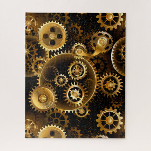 Naadloze Steampunk Brass Gears Legpuzzel