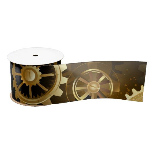 Naadloze Steampunk Brass Gears Lint (Spoel)