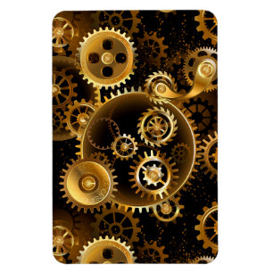 Naadloze Steampunk Brass Gears Magneet