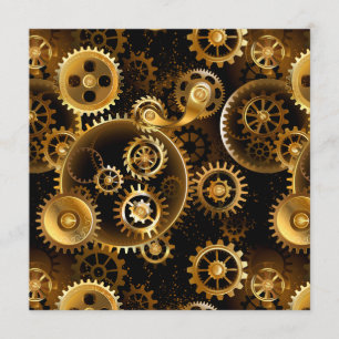 Naadloze Steampunk Brass Gears Menu