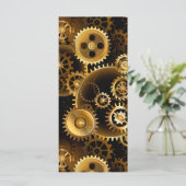 Naadloze Steampunk Brass Gears Menu (Staand voorkant)