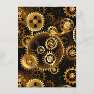 Naadloze Steampunk Brass Gears Menu