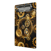Naadloze Steampunk Brass Gears Mini Klembord (Angled2)